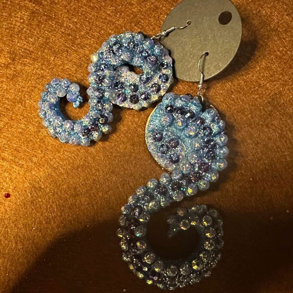 Tentacle Resin Earrings